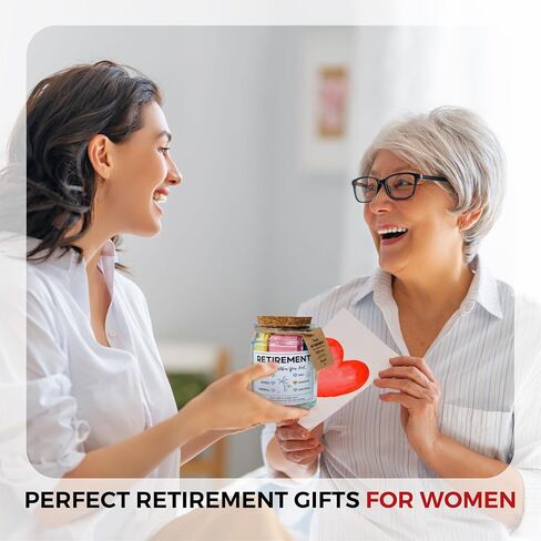 Retirement Gifts for Women, Retirement Gifts Ideas for Woman 2025, Gift for Retired, Farewell Coworker, Colleague, Friend, Boss, Leader, Decorations for Him Her, Glass Inspirational Jar with 96 Verse in Saudi Arabia