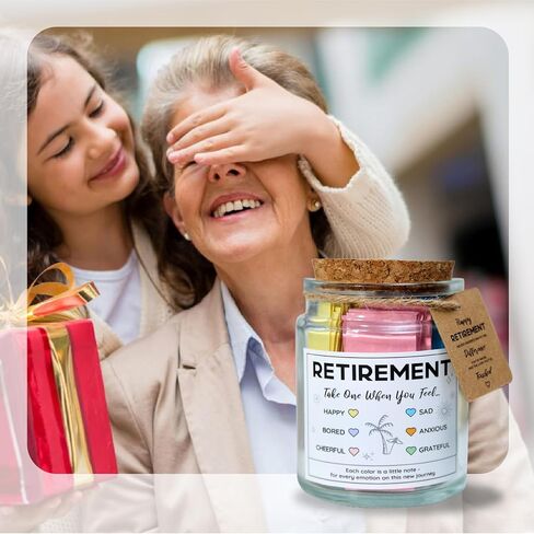 Retirement Gifts for Women, Retirement Gifts Ideas for Woman 2025, Gift for Retired, Farewell Coworker, Colleague, Friend, Boss, Leader, Decorations for Him Her, Glass Inspirational Jar with 96 Verse in Saudi Arabia