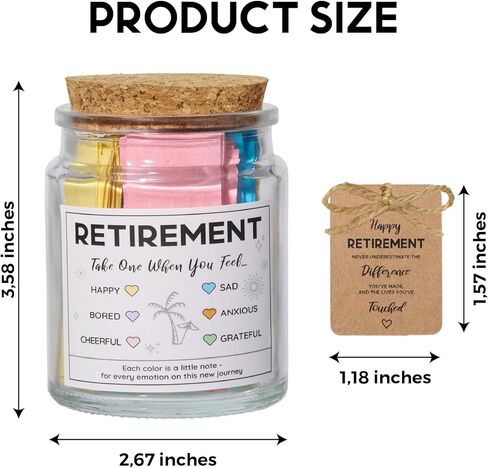 Retirement Gifts for Women, Retirement Gifts Ideas for Woman 2025, Gift for Retired, Farewell Coworker, Colleague, Friend, Boss, Leader, Decorations for Him Her, Glass Inspirational Jar with 96 Verse in Saudi Arabia