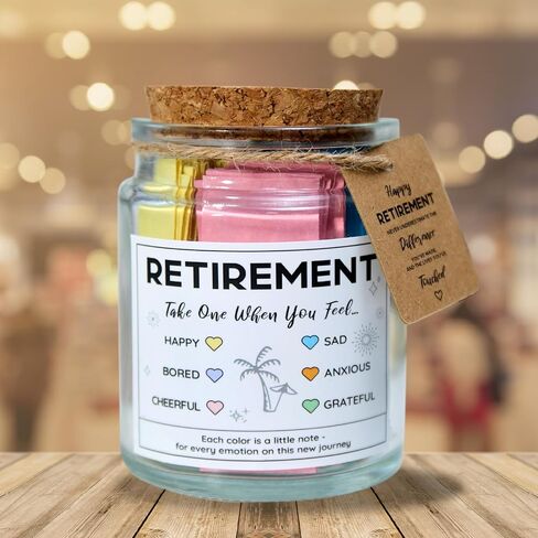 Retirement Gifts for Women, Retirement Gifts Ideas for Woman 2025, Gift for Retired, Farewell Coworker, Colleague, Friend, Boss, Leader, Decorations for Him Her, Glass Inspirational Jar with 96 Verse in Saudi Arabia
