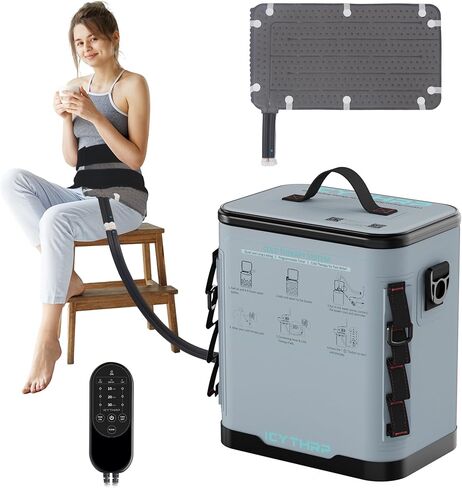 Cold Therapy Machine with Programmable Timer, Portable Ice Machine for Knee After Surgery, Knee Replacement Recovery System for Pain Relief w/Compression Pad for Shoulder, Hip and Ankle in Saudi Arabia