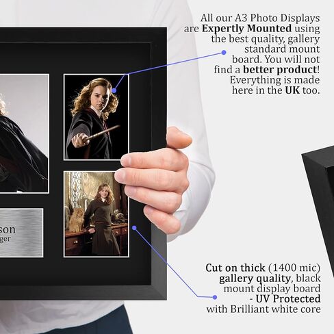 HWC Trading Emma Watson Harry Potter Hermione Granger مقاس 16 × 12 بوصة (A3) هدايا مطبوعة موقعة لعرض الصور لمحبي تذكارات الأفلام - 16 بوصة × 12 بوصة مؤطرة in Kuwait
