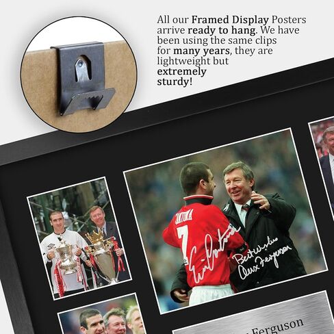 HWC Trading Sir Alex Ferguson & Eric Cantona Printed Memorabilia Signed Autograph Photograph Display for Football Fans and Supporters - 16" x 12" Framed in Saudi Arabia