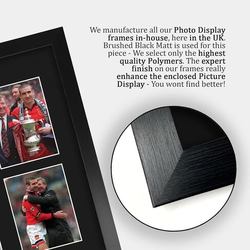 HWC Trading Sir Alex Ferguson & Eric Cantona Printed Memorabilia Signed Autograph Photograph Display for Football Fans and Supporters - 16" x 12" Framed in Saudi Arabia