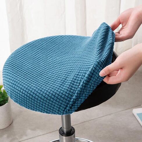 2PCS Round Stool Covers,Round Seat Cushions for Chairs Stool Slipcovers for Chairs Stool Slipcovers in Saudi Arabia