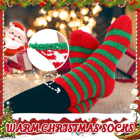 30 Pairs Christmas Cupcake Fuzzy Socks Bulk for Women with Christmas Cards for Winter Xmas DIY Gift in Saudi Arabia