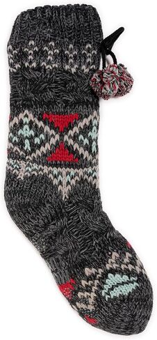 MUK LUKS Women's Chunky Fairisle/Cable Mix Cabin Socks in Saudi Arabia