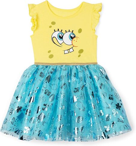 SpongeBob SquarePants Girls Tulle Tutu Dress Toddler to Big Kid Sizes (2T - 18-20) in Saudi Arabia