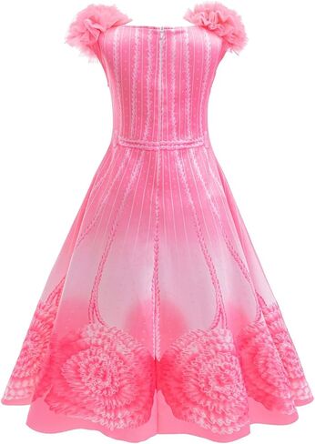 Good Witch Glinda Costume for Girls Glinda Nightgown Pink Pajamas Dress Flower Robe Outfits with Accessories in Saudi Arabia