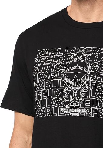 KARL LAGERFELD Men's Crewneck Short Sleeve Graphic Design Relaxed Fit T-Shirt in Saudi Arabia