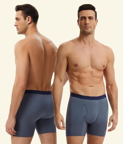Incontinence Underwear for Men, Long Leg Soft Leakproof Washable Reusable Light Absorbency Boxer Briefs 3 Pack (Multicolor01, Large) in Saudi Arabia