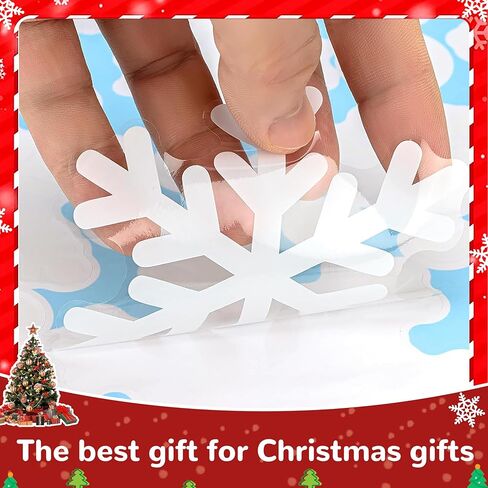 137Pcs Christmas Windows Clings Snowflakes Window Decals Static Window Stickers for Christmas Decorations Windows Décor Ornaments Xmas Party Supplies Thanksgiving Party Décor in Saudi Arabia