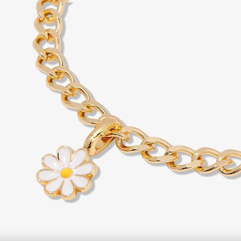 Pura Vida Harper Enamel Daisy Charm Gold Charms for Bracelets & Necklaces - Gold in Saudi Arabia