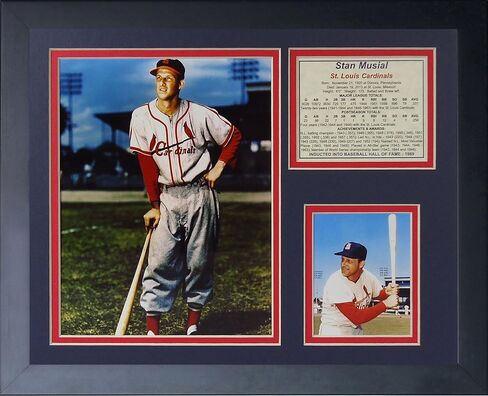 مجموعة صور مؤطرة من Stan Musial مقاس 11 × 14 بوصة من شركة Legends Never Die, Inc. - ملونة in Kuwait