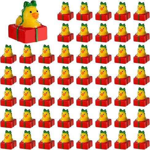 50 Pcs Snowman Resin Ducks, Mini Christmas Ducks Christmas Novelty Ducks Little Resin Ducks for Christmas Stocking Stuffers Christmas Tree Decoration in Saudi Arabia