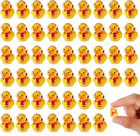 50 Pcs Snowman Resin Ducks, Mini Christmas Ducks Christmas Novelty Ducks Little Resin Ducks for Christmas Stocking Stuffers Christmas Tree Decoration in Saudi Arabia