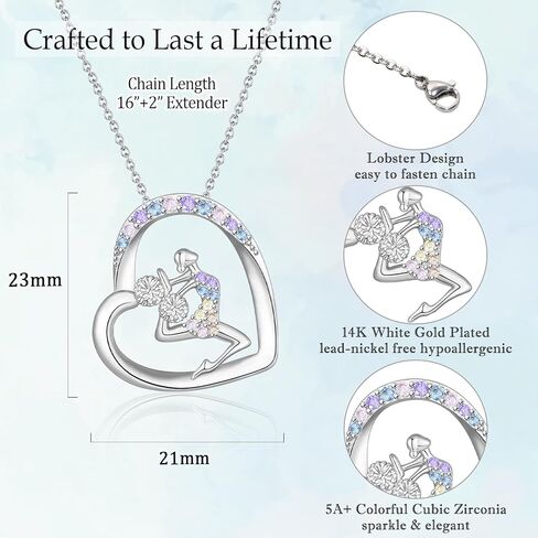 Cheerleader Gifts for Girls, Colorful CZ Heart Pendant Cheer Necklace Jewelry, Christmas Birthday Graduation Gifts for Daughter Granddaughter Niece Friend Cheerleading Coach Team in Saudi Arabia