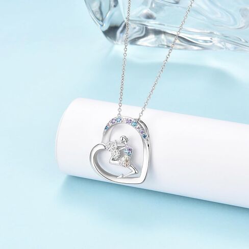 Cheerleader Gifts for Girls, Colorful CZ Heart Pendant Cheer Necklace Jewelry, Christmas Birthday Graduation Gifts for Daughter Granddaughter Niece Friend Cheerleading Coach Team in Saudi Arabia
