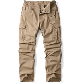 Men's Tactical Stretch Rispstop Cargo Work Pants for Men Lightweight Water Resistant Hiking with 8 Pockets in Kuwait
