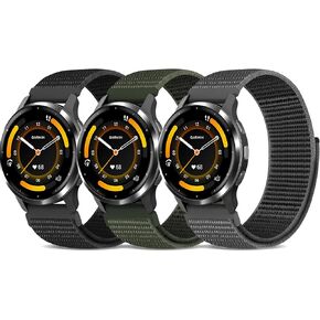 حزام من النايلون متوافق مع Garmin Venu 4 41 مم/3S/2S/Vivoactive 4S/Move 3S، حزام معصم بديل رياضي قابل للتعديل من Farbic لـ Forerunner 265S/255S/Fossil Women's Gen 6/5E 42 مم in Kuwait