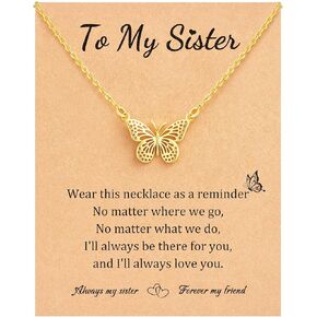 هدايا قلادة فراشة جميلة لابنة حفيدة أخت من الأم أو الجدة Bestie لعيد الميلاد، عيد الميلاد، عيد الحب، تخزين المواد in Kuwait