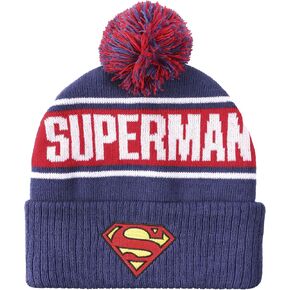Bioworld Superman Logo & Name Text Blue Cuff Beanie in Kuwait