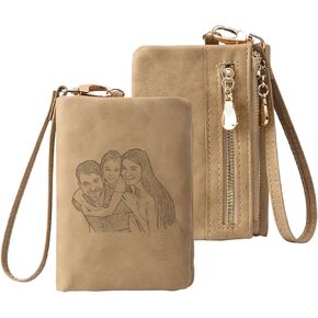 Personalized Photo Wallet for Women – Custom Engraved Leather Wallet with Credit Card Slots, Gift for Mom, Wife, Sister, Daughter, Friends – Birthday, Anniversary, Mother’s Day (Dark Brown) in Saudi Arabia