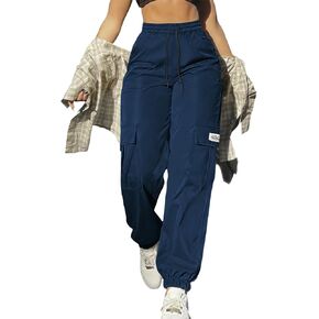 Women's Lightweight Cargo Jogger Pants - Quick-Dry Breathable Drawstring Ankle Trousers for Casual Outdoor Sports in Saudi Arabia