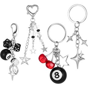 مجموعة 4 قطع من سلسلة المفاتيح حقيبة ساحرة Y2K سلسلة مفاتيح جمالية سلاسل مفاتيح مبتكرة للنساء والرجال in Kuwait