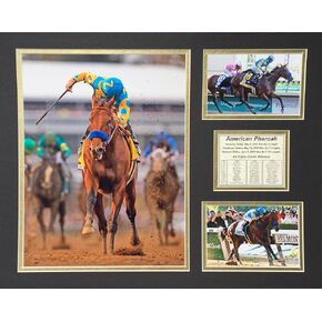 American Pharoah - Horizontal 16" X 20" Unframed Matted Photo Collage By Legends Never Die, Inc. in Saudi Arabia