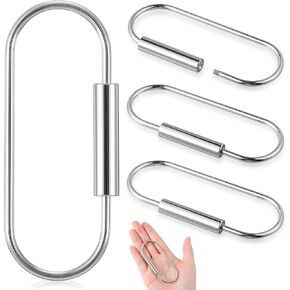 WILLBOND 4 Pcs 3.35in Brass Key Ring Screw Lock Keychain Clip Durable Simple Brass Keychain Holder for Men Women in Saudi Arabia