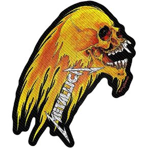 شعار Metallica Patch Flaming Skull Band منسوج رسميًا على مقاس واحد in Kuwait