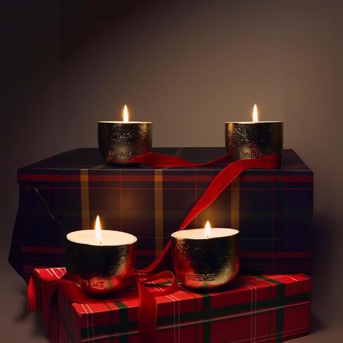 2025 Gold Holiday Votives، شمعة العافية القابلة لإعادة الملء، تحتوي على زيت عطري، مستدام، لمسة نهائية يدوية، مصبوبة يدويًا، ممتاز، سيراميك فاخر، فتيل قطن طبيعي، مزيج شمع الصويا in Kuwait