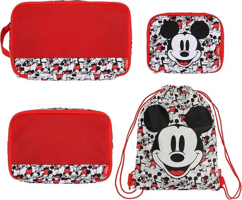 Bioworld Disney Mickey Mouse Character Face 4-Piece Packing Cube & Laundry Bag Set in Saudi Arabia