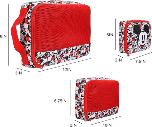 Bioworld Disney Mickey Mouse Character Face 4-Piece Packing Cube & Laundry Bag Set in Saudi Arabia