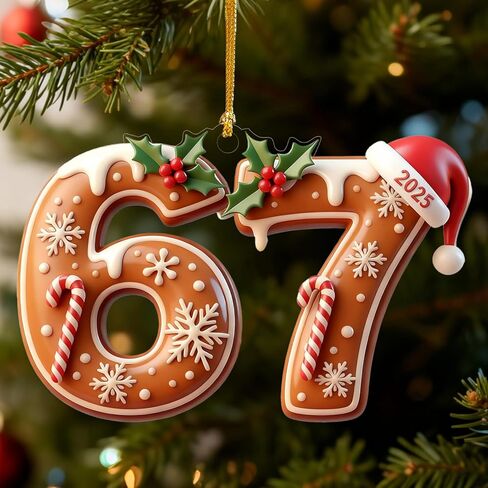 67 زخرفة عيد الميلاد، 67 زينة لشجرة عيد الميلاد، زينة عيد الميلاد المضحكة 2025، زخرفة ستة شجرات 6 7 ديكور، ستة سبع هدايا، هدايا هفوة للمراهقين (67-1) in Kuwait
