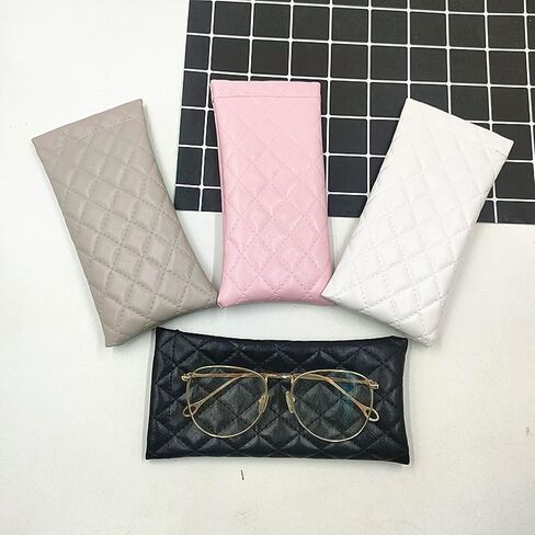 2 Pack Soft Glasses Bags, Portable Sunglasses Case, Pink and Black in Saudi Arabia