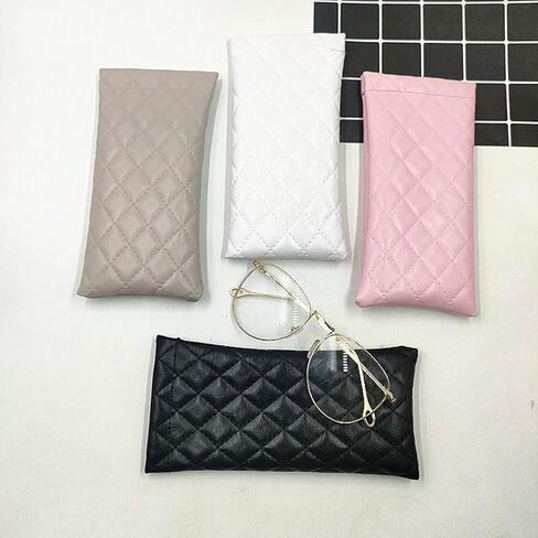 2 Pack Soft Glasses Bags, Portable Sunglasses Case, Pink and Black in Saudi Arabia