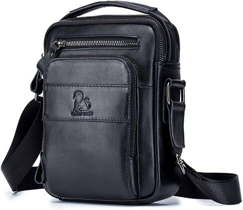 Men's Vinatge Leather Crossbody:Compact with Organized Pockets,Stylish & Functional for Everyday Carry in Saudi Arabia
