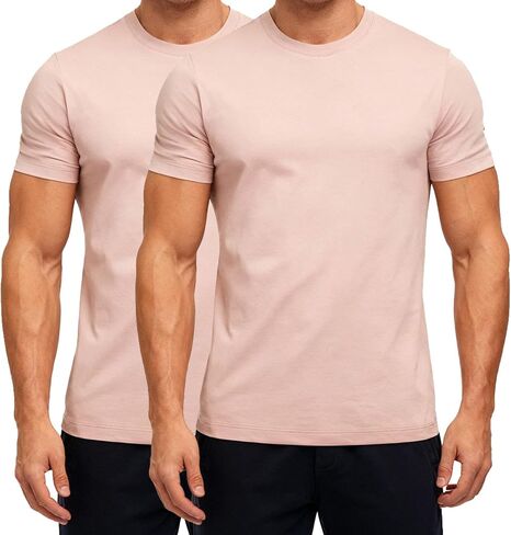 Men's 1/2 Pack Lightweight Athletic T-Shirts Moisture Wicking Crewneck Tee Mesh Workout Short Sleeve Shirts Running Gym Tops in Saudi Arabia