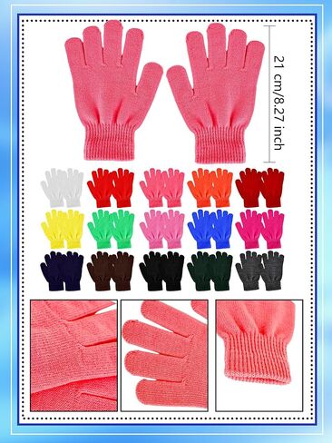 30 Pairs Adult Winter Gloves Warm Knitted Gloves Stretchy Full Fingers Glove Knit Glove Bulk for Men Women Teens Cold Weather in Saudi Arabia