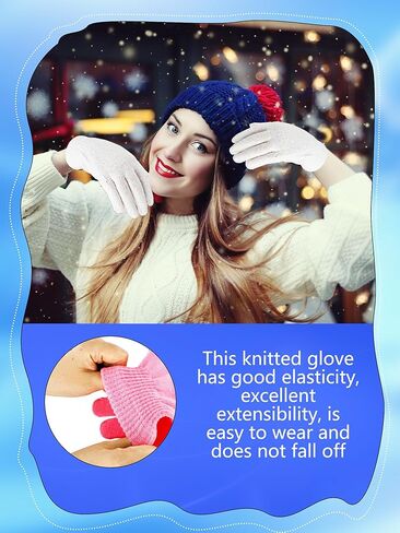 30 Pairs Adult Winter Gloves Warm Knitted Gloves Stretchy Full Fingers Glove Knit Glove Bulk for Men Women Teens Cold Weather in Saudi Arabia