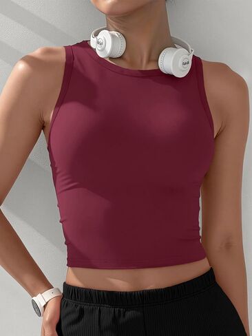 المرأة السوداء قطع علوية بدون أكمام تجريب رياضة الصالة الرياضية الصدرية نمط أكتيفيوير Ropa Deportiva Mujer in Saudi Arabia