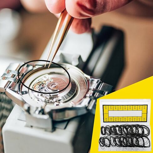 210 Pcs O Ring Watch Gasket Kit,18 Types Rubber Seal O Ring Watches Gasket Watch Back Gaskets Rubber for Watches Repair(Size:210 pcs) in Saudi Arabia