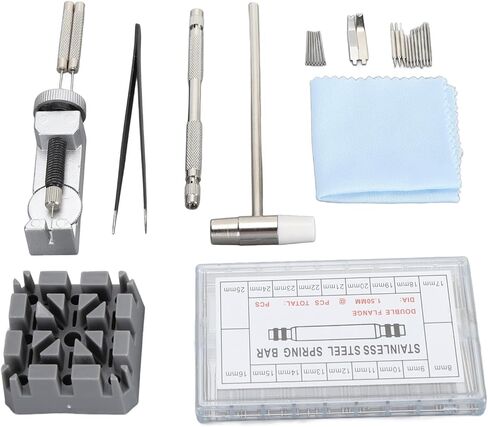 Watch Band Link Removal Tool Kit, 98 Piece Watch Repair Kit with Spring Bars Pins Punch Set and Holder, Professional Watchmaker Tools for Bracelet Strap Adjustment in Saudi Arabia