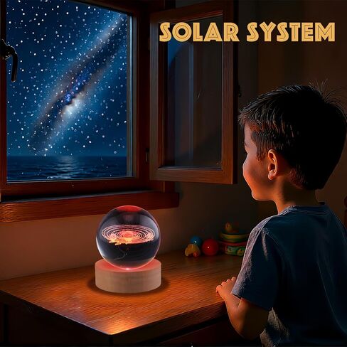 3+1 Combo Crystal Ball Night Light Gift Set - 16-Color Remote Control Dimming, 3D Inner Engraved Patterns, USB Powered, for Kids & Friends Birthday Gifts, Room Decoration in Saudi Arabia