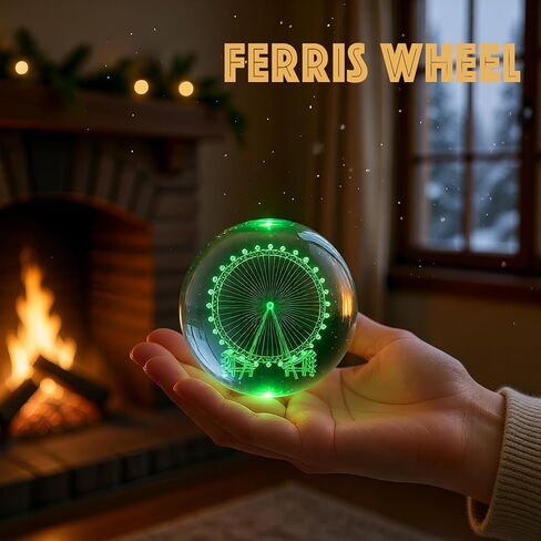 3+1 Combo Crystal Ball Night Light Gift Set - 16-Color Remote Control Dimming, 3D Inner Engraved Patterns, USB Powered, for Kids & Friends Birthday Gifts, Room Decoration in Saudi Arabia
