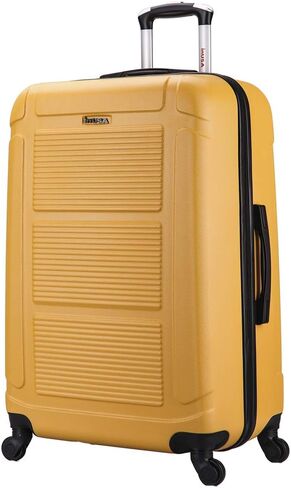 InUSA PILOT Luggage with Ergonomic Handles | Spacious Travel Suitcase with Four Spinner Wheels and Studs | 20 Inch Hardside Carry-On Spinner Luggage | Mustard in Saudi Arabia