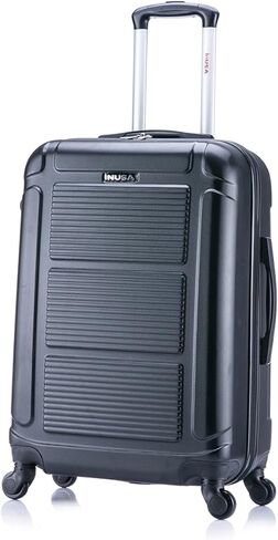 InUSA PILOT Luggage with Ergonomic Handles | Spacious Travel Suitcase with Four Spinner Wheels and Studs | 20 Inch Hardside Carry-On Spinner Luggage | Mustard in Saudi Arabia