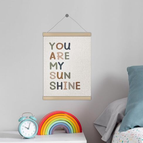 Boho You Are My Sunshine Poster Hanger Frame 12x16 Inch, Boho Room Decor Girl Boy, Sunshine Wall Art Decor for Boys Girls Room Bedroom Playroom in Saudi Arabia